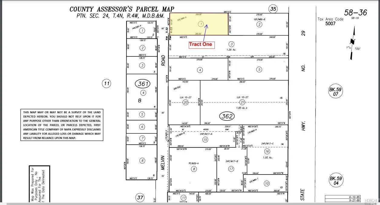 Melvin Road - in American Canyon, CA