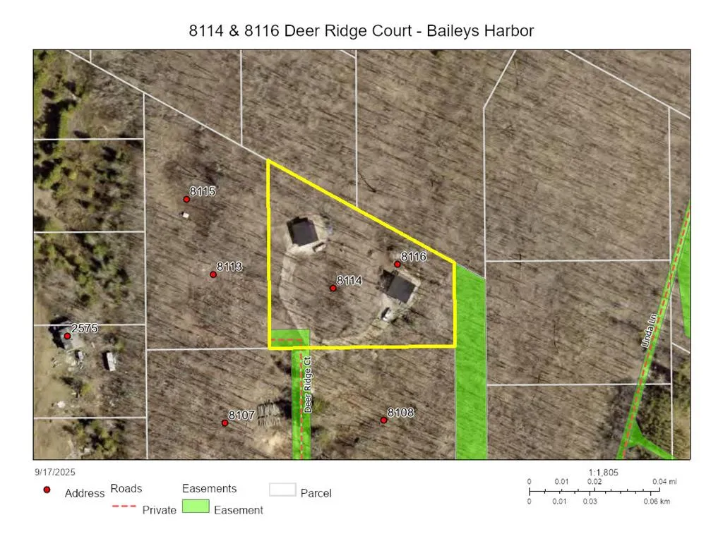 8114 Deer Ridge Ct, Baileys Harbor, Wisconsin 54202, 4 Bedrooms Bedrooms, ,2 BathroomsBathrooms,Inland-Residential,For Sale,Deer Ridge Ct,144557