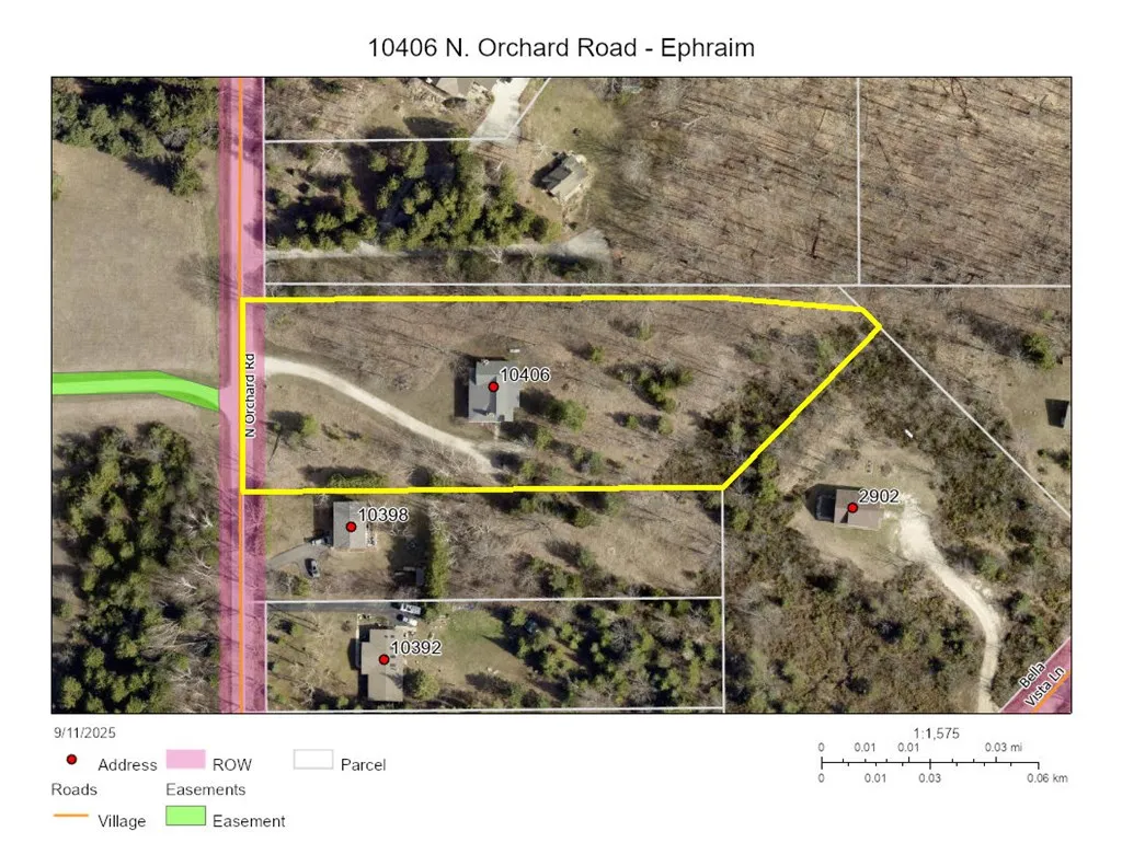10406 N Orchard St, Ephraim, Wisconsin 54211, 3 Bedrooms Bedrooms, ,2 BathroomsBathrooms,Inland-Residential,For Sale,N Orchard Rd,144535