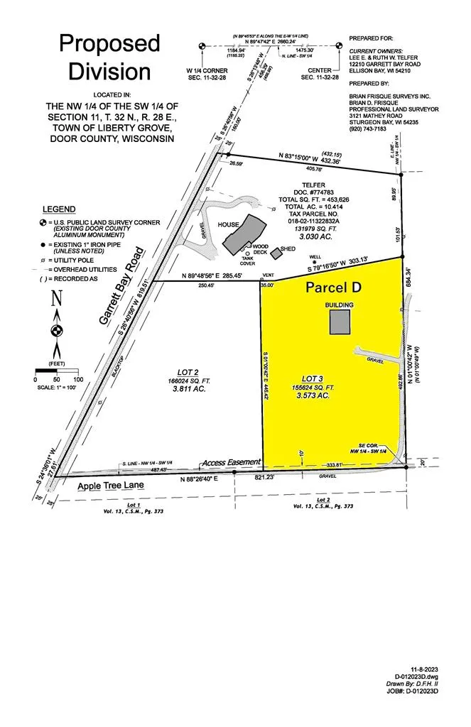1500 Apple Tree Ln, Ellison Bay Wi 54210, ,Unimproved Land,For Sale,Apple Tree Ln,141165