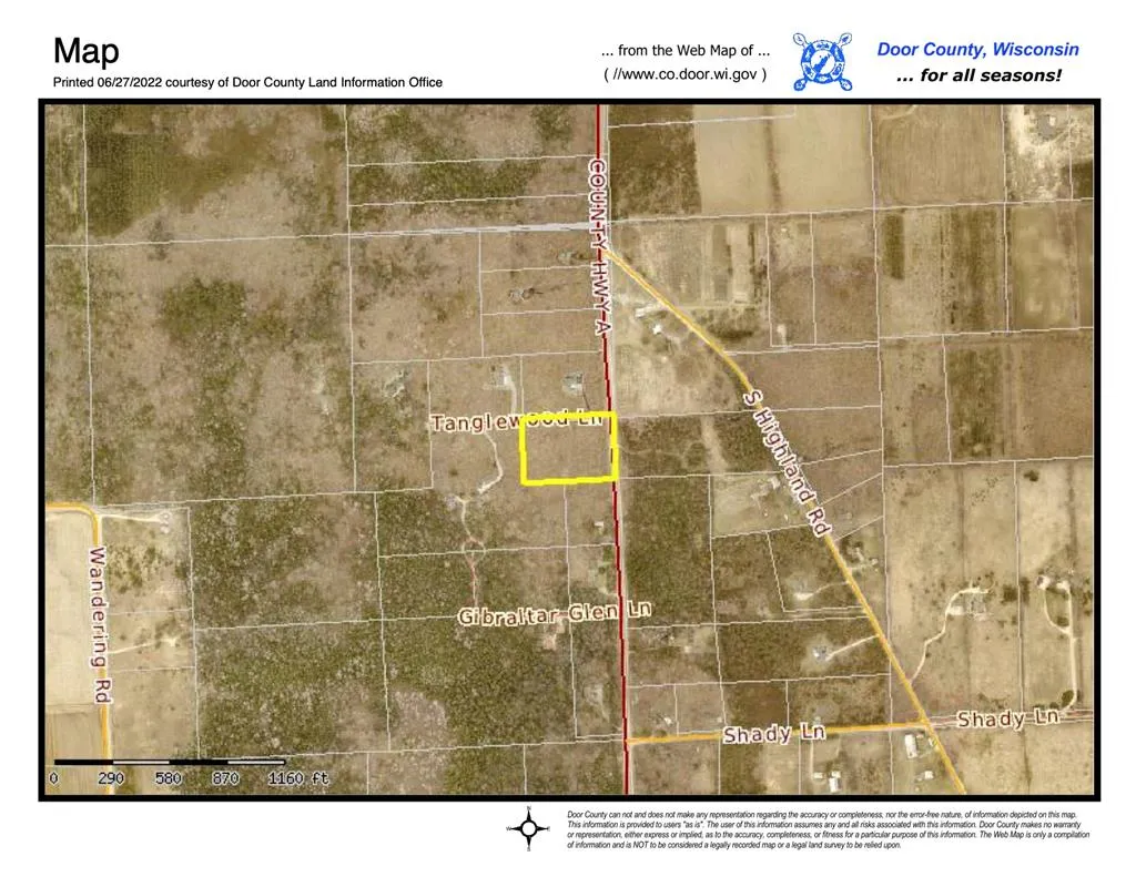 Tanglewood Ln, Fish Creek, Wisconsin 54212, ,Unimproved Land,For Sale,Tanglewood Ln,144197