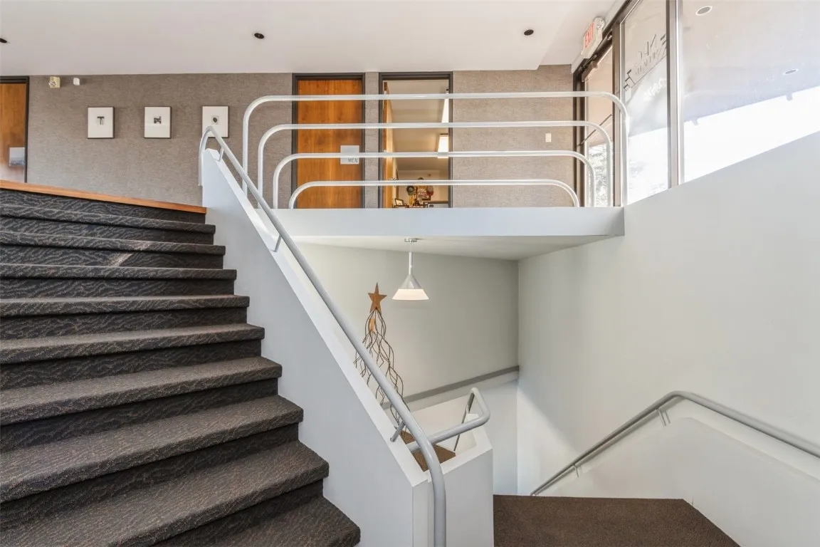 stairs from covered parking