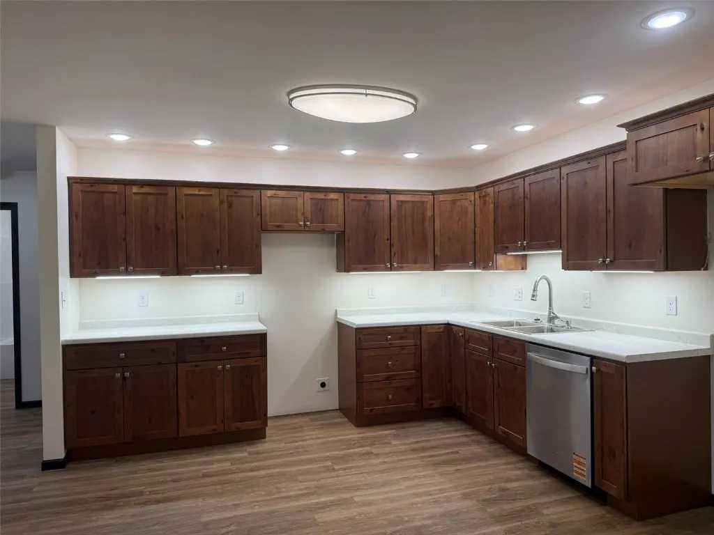 Gorgeous cupboards with ample lighting and storage