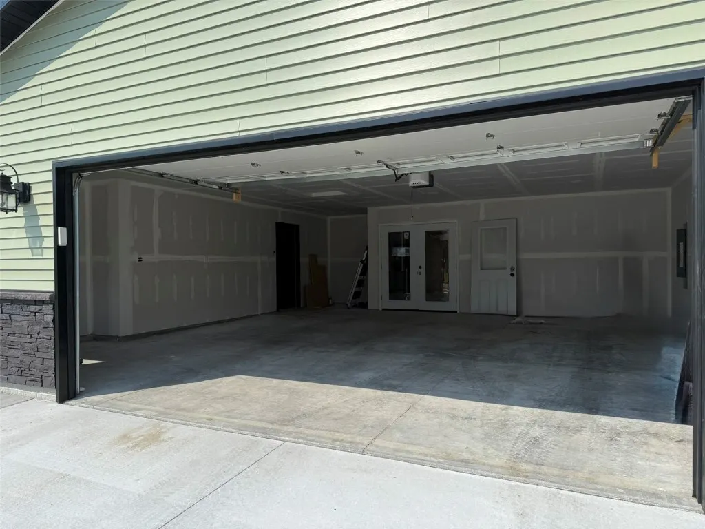 Extra large two stall attached garage