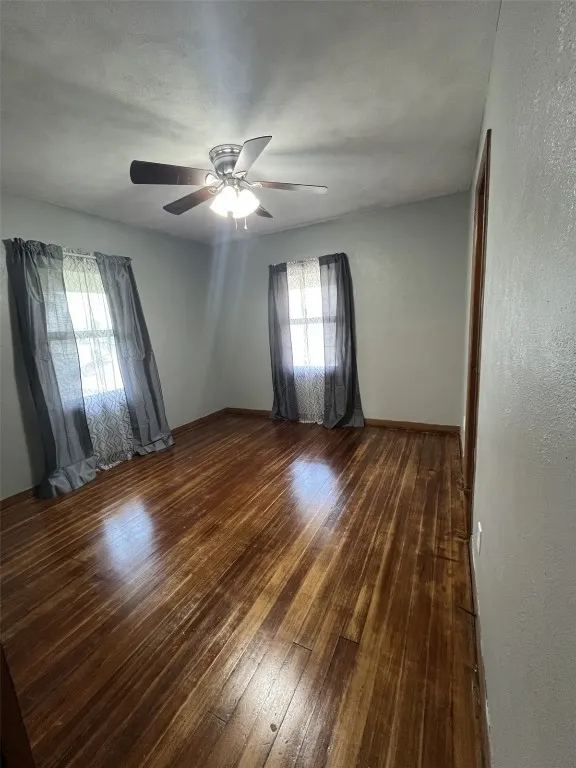 Northwest facing Bedroom room, after floor refinishing