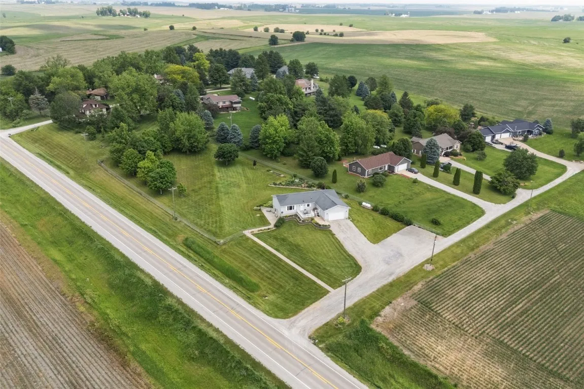You can see the depth of this lot, and feel the quiet country life just outside of town.