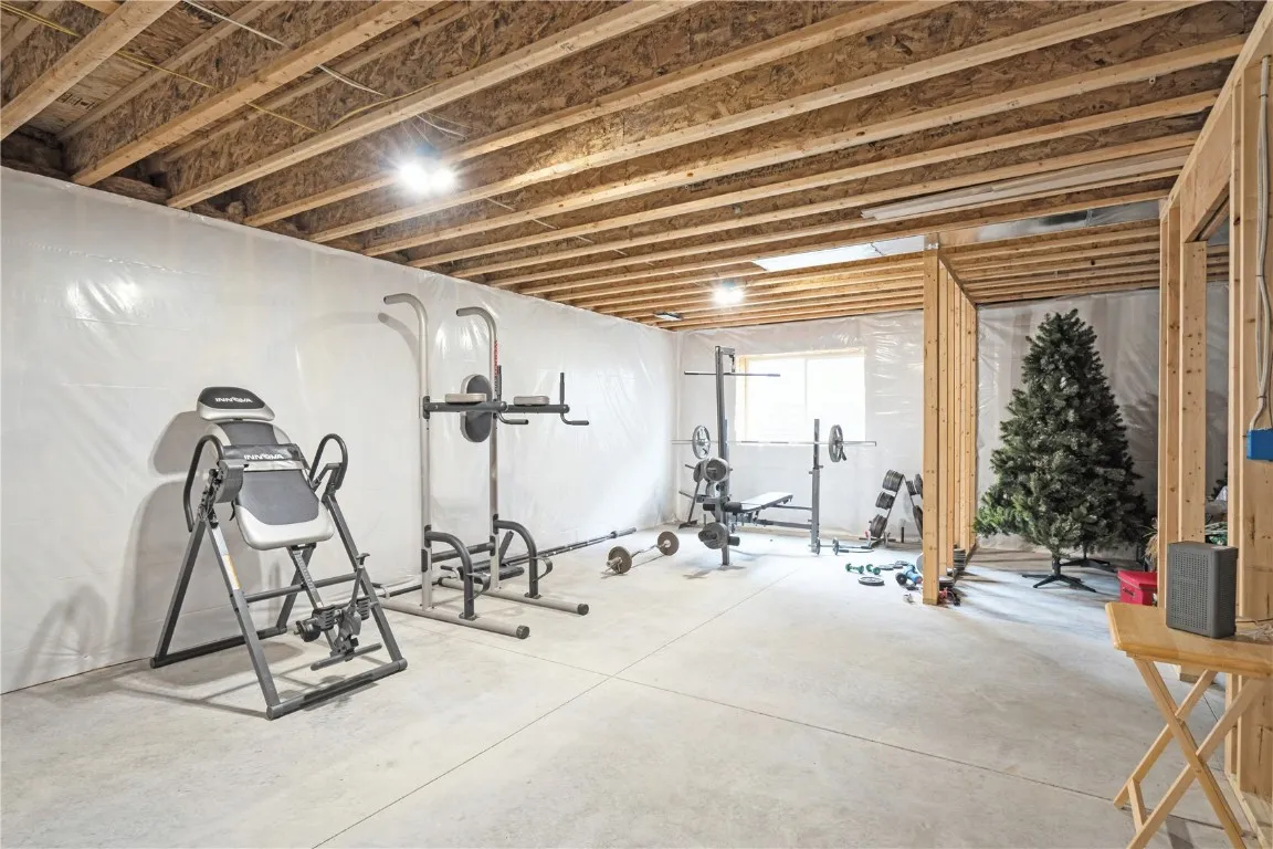 lower level, ready to finish