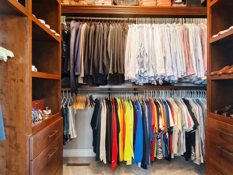 primary closet - huge with built ins