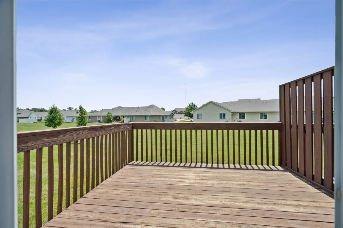 View of the deck from the dining area.