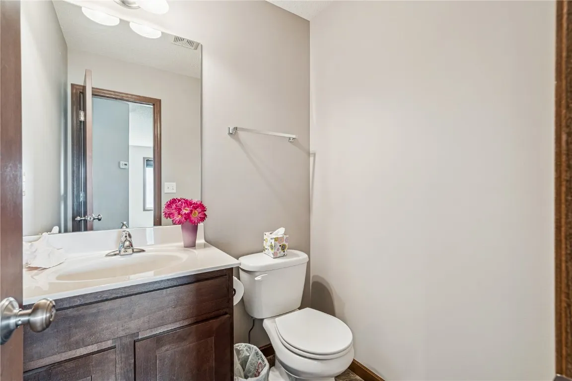 This is the half bath off the family room/dining room.