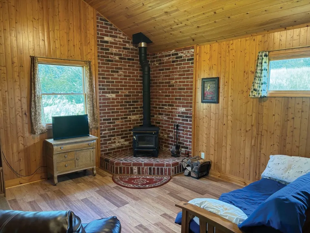 Great Room  with Wood Stove