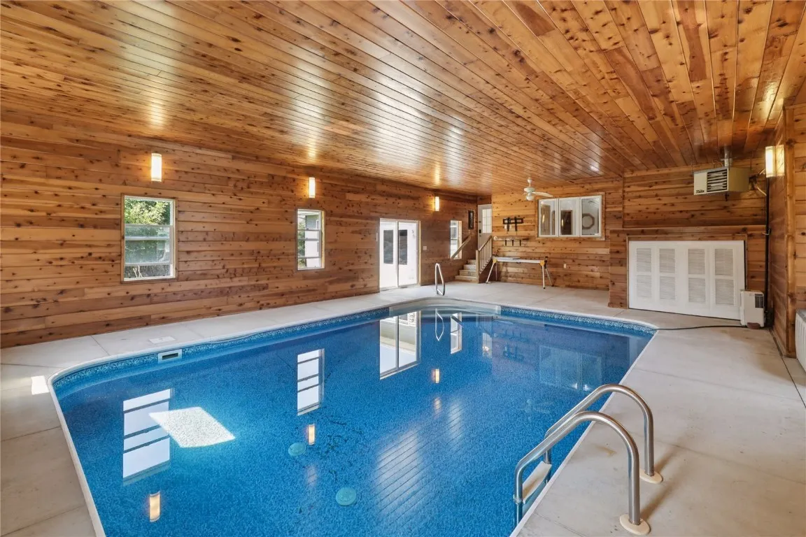 The indoor pool is a swimmer's dream come true.