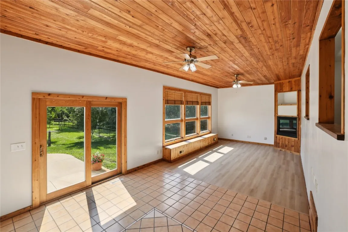Gorgeous large living room with new flooring.