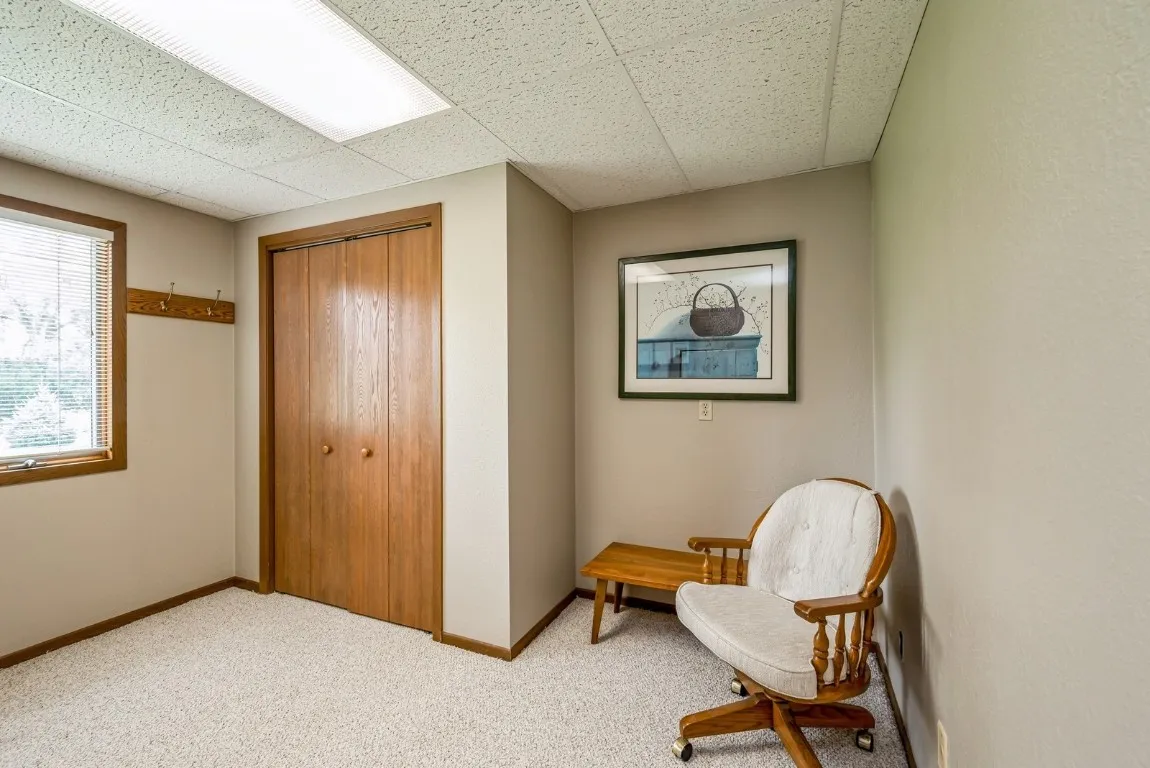 Lower Level Bedroom 4 currently used as an office
