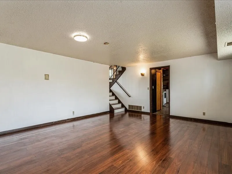 rec room in walkout lower level