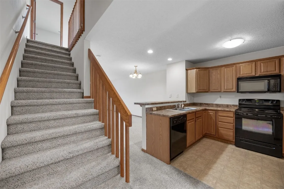Stairs to upper level.