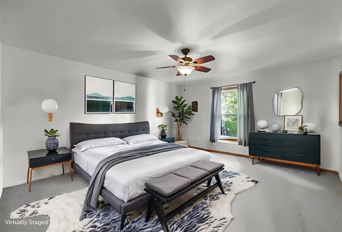 Primary bed virtually staged
