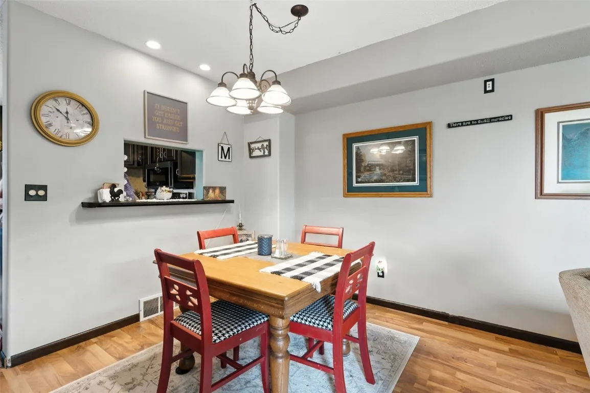 Dining room can hold a larger table ( oh and it has ) for friends and family