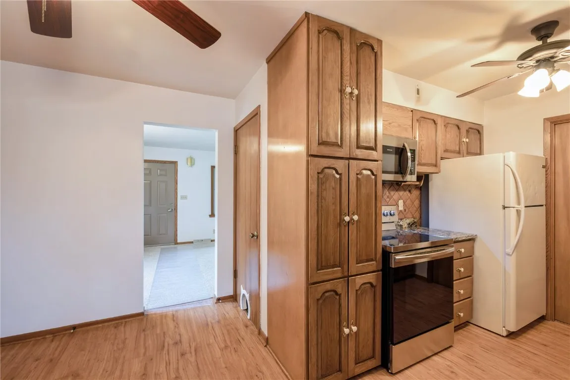 Living room connects to dining and a family room