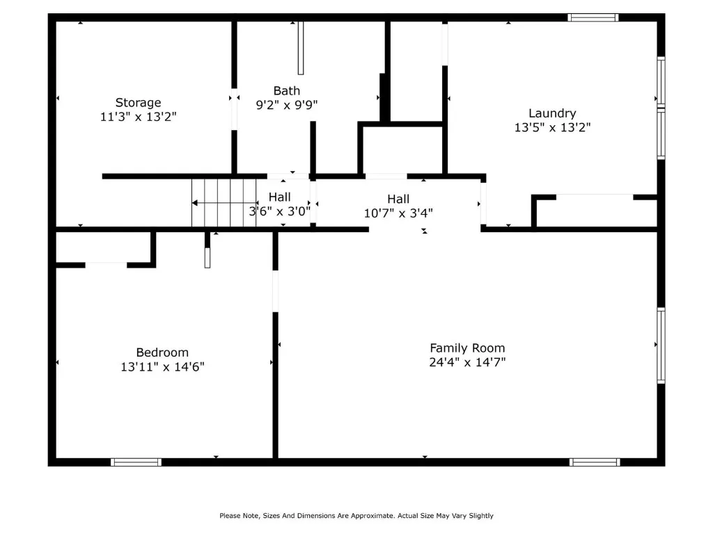 Lower level floor plan