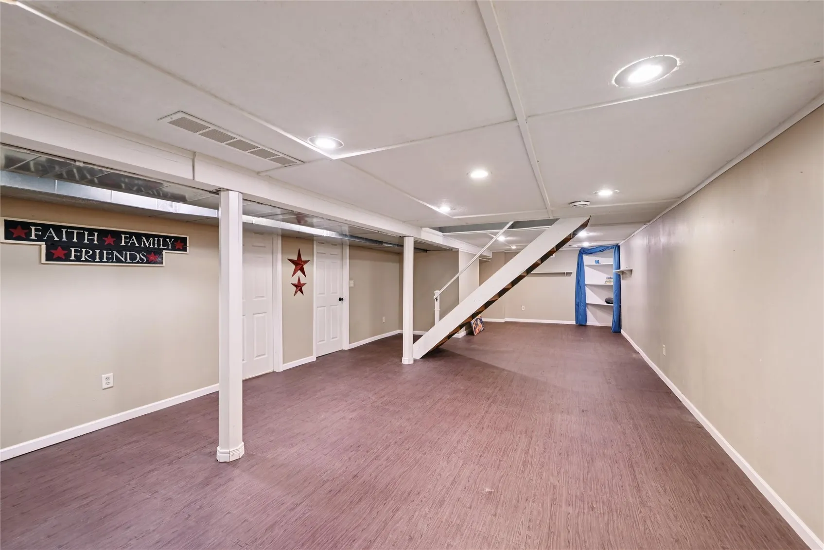 Lower level family/rec space
