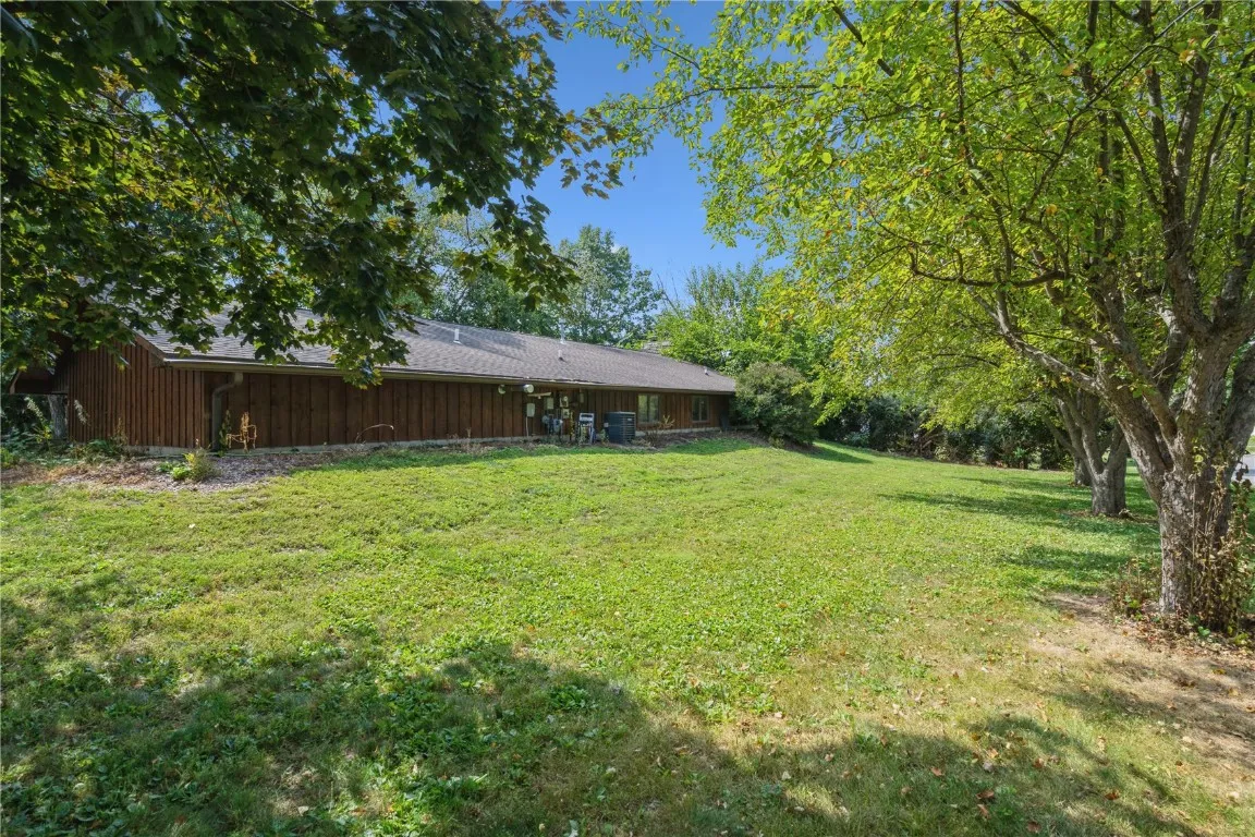 Back of home on large corner lot