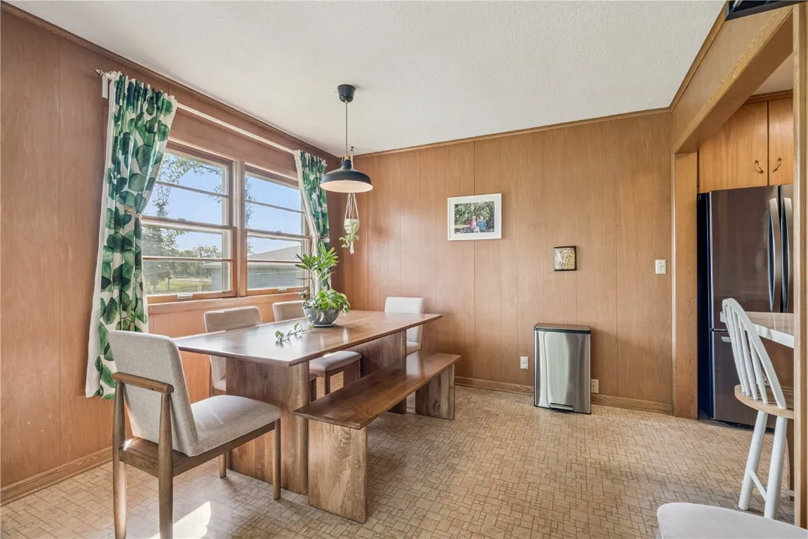 Spacious dining area