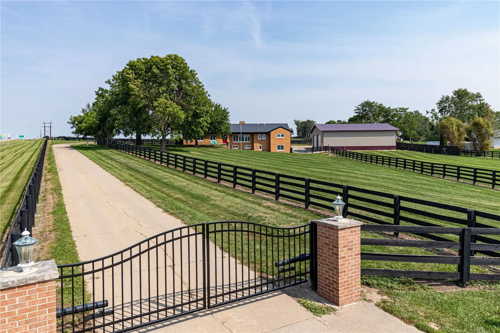 Solid oak split rail fencing