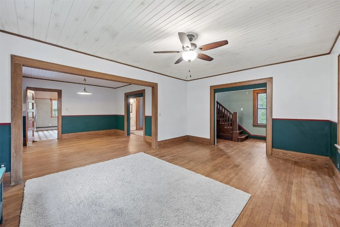 Living room with view to dining room
