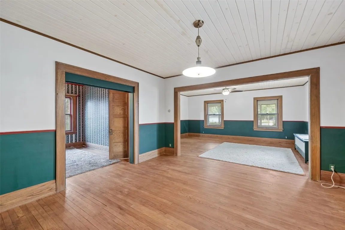 Dining room with view to living room