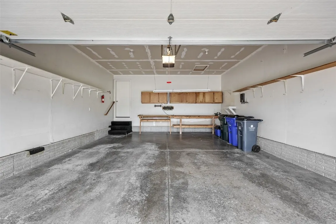 Interior of 2 car attached Garage