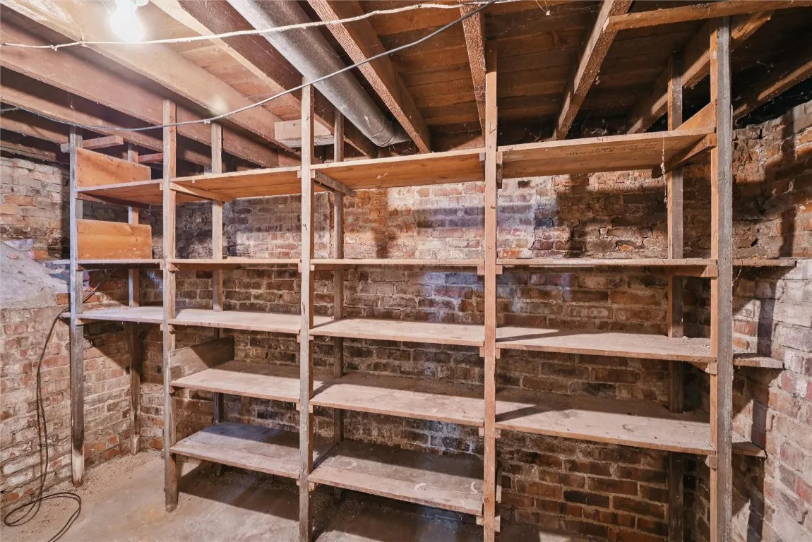 Storage in basement