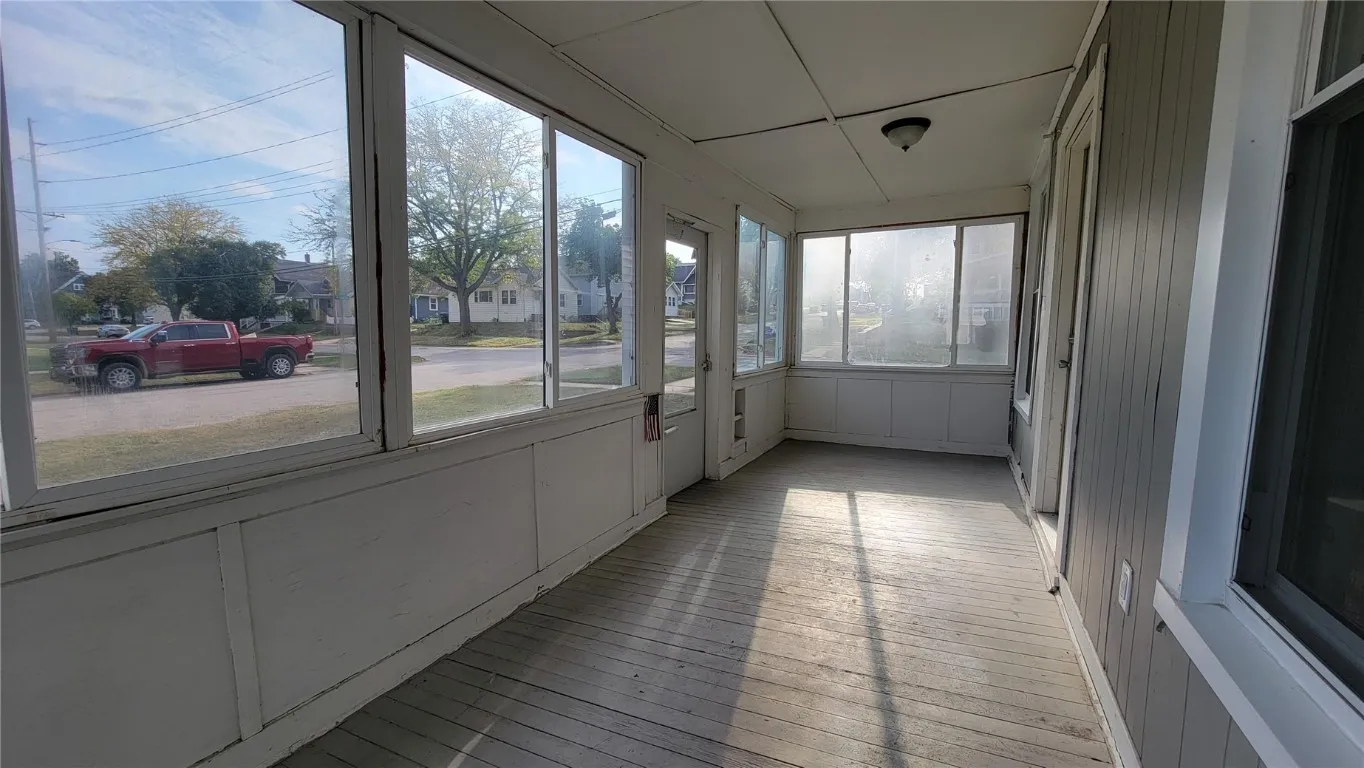 Sunporch Features New Windows and Nice Place to Hang Out!