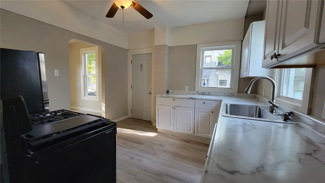 View From Basement Door to Kitchen