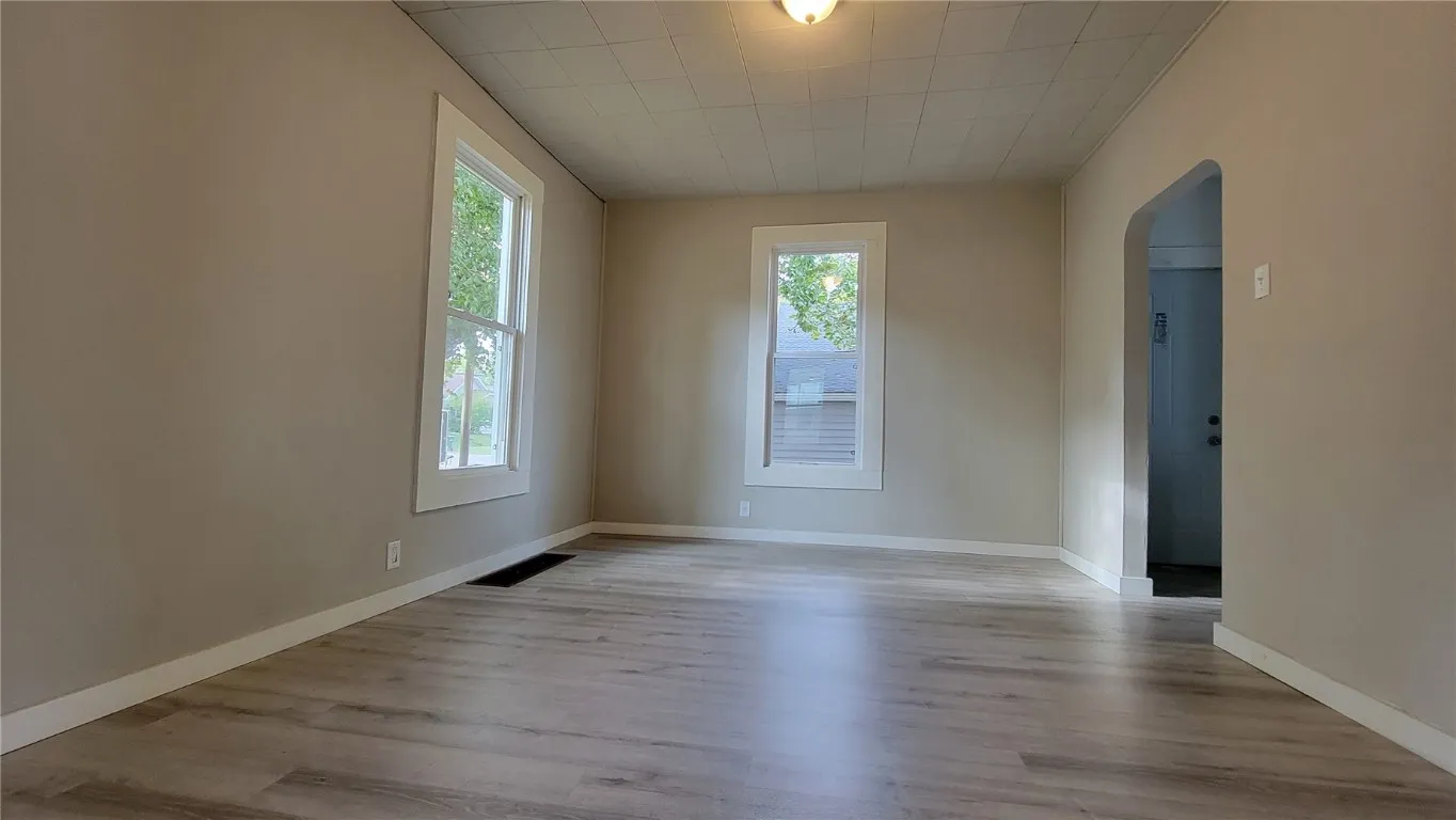 View From Living Room to Dining Room, Entry to Kitchen on Right