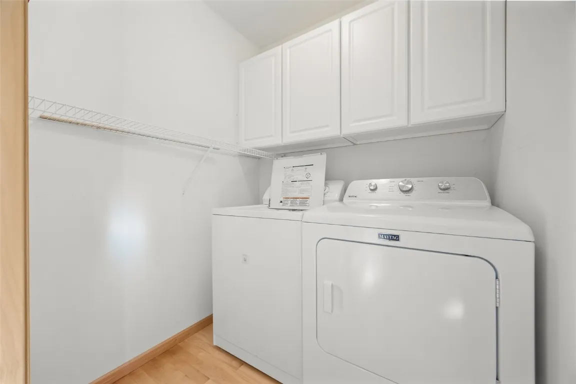Main floor laundry room.  Full size washer and dryer INCLUDED.