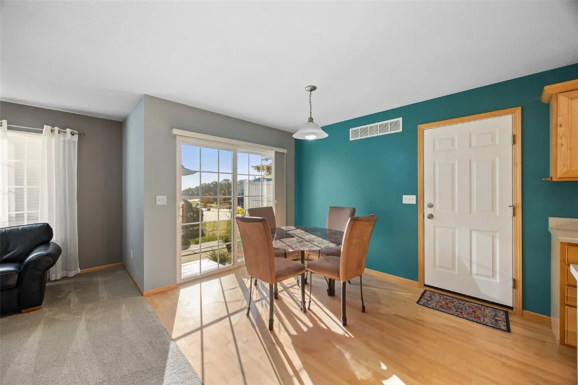 Semi-formal dining area.  Table and chairs available for purchase.