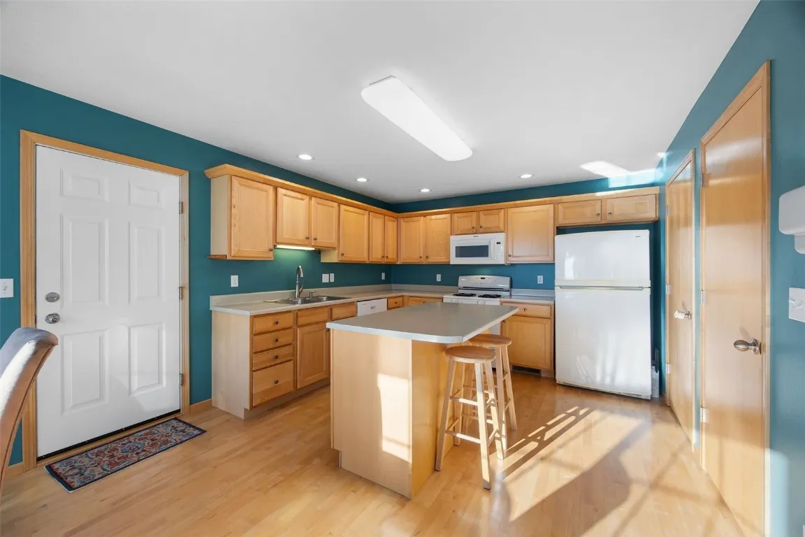 Extra large kitchen with breakfast bar-island.  All appliances included.  Bar stools included.