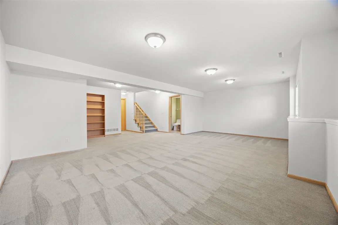 Lower level with full bathroom.