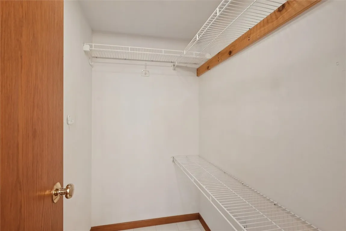 walk in closet off lower level bathroom