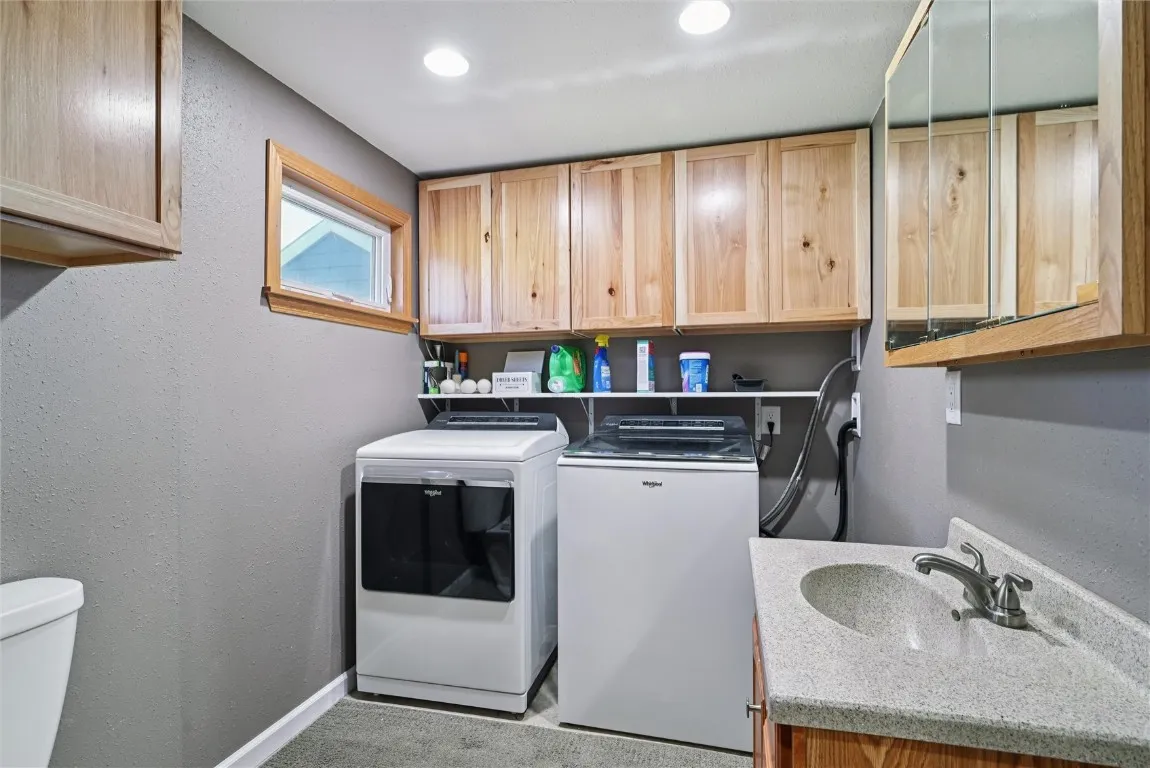 1st floor laundry and 2nd bathroom