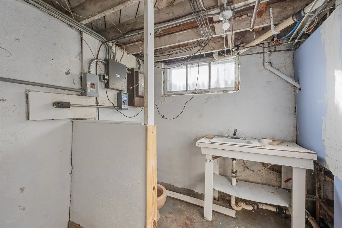Fuse box in basement.