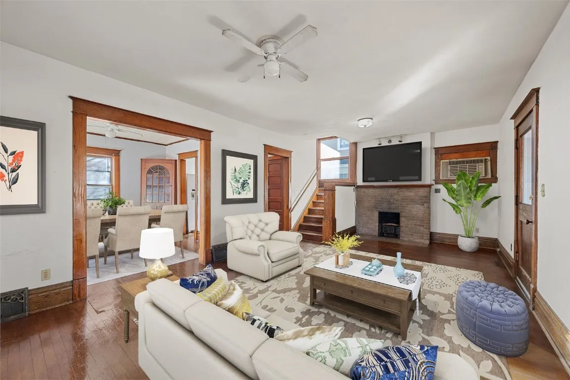 Living room and den area, virtual staging.