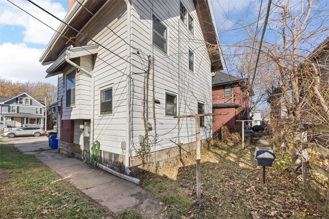 Exterior rear and side of home.