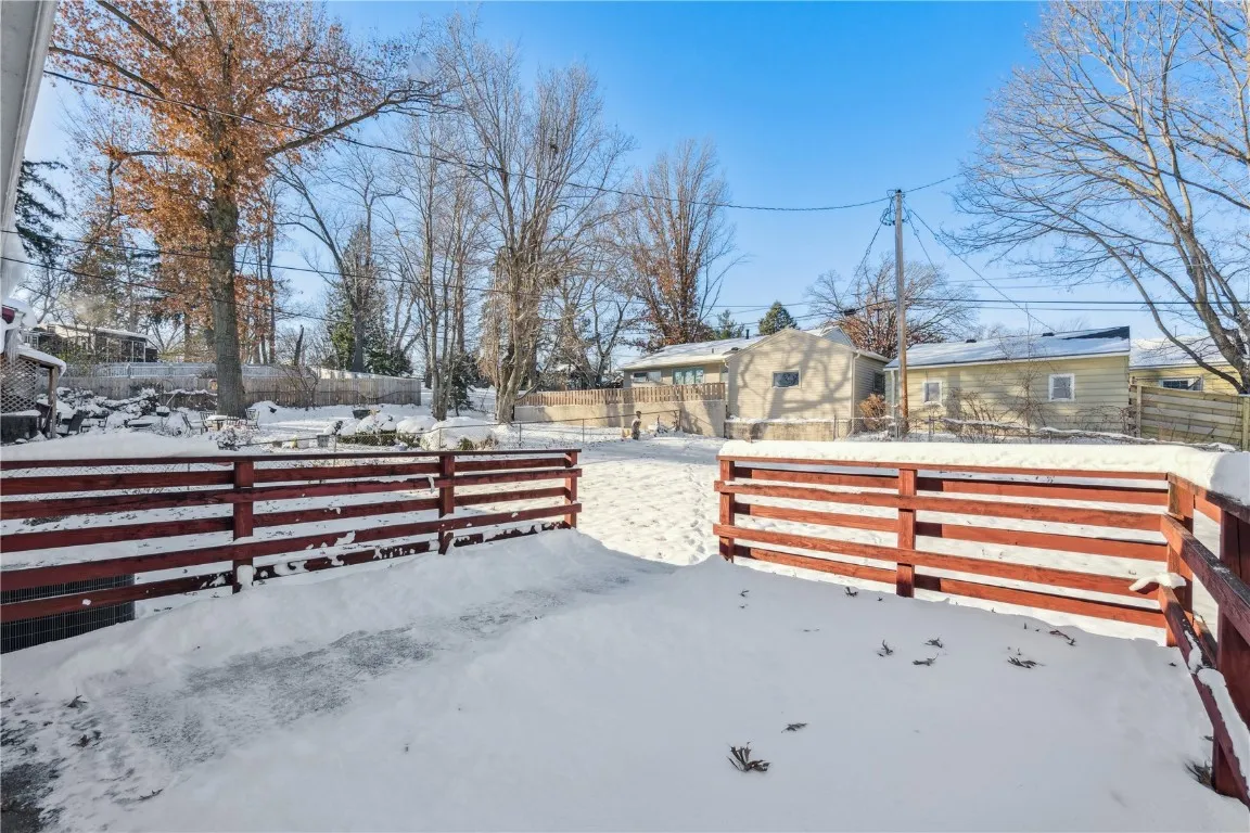 Back yard view of home and patio.