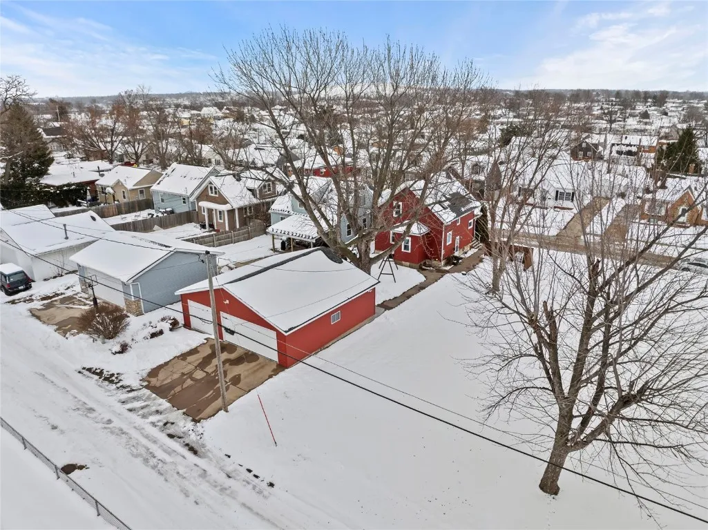 Back of Property wit Access to Oversized 3-car garage - Wilson Track on the far left bottom corner of image
