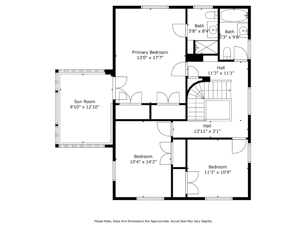 2nd floor features very spacious bedrooms and wonderful primary bedroom suite with full bath and beautiful sun room