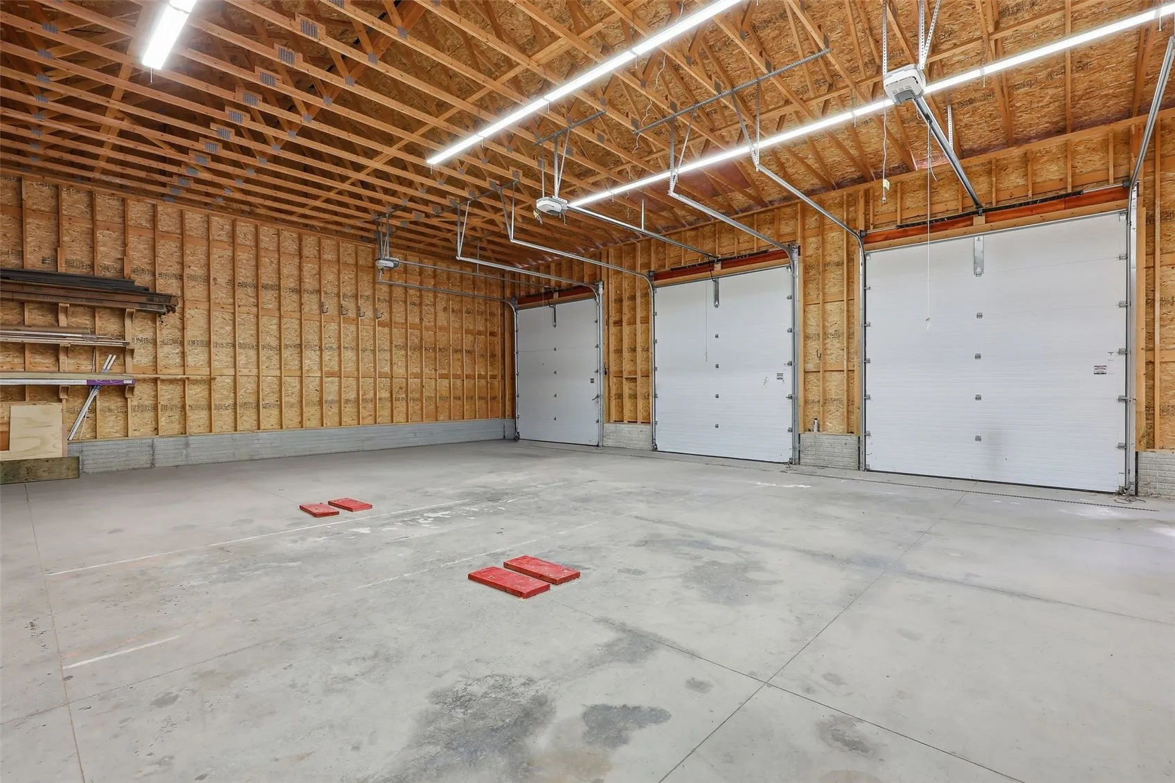 Interior of shop side of the 40x60 outbuilding.