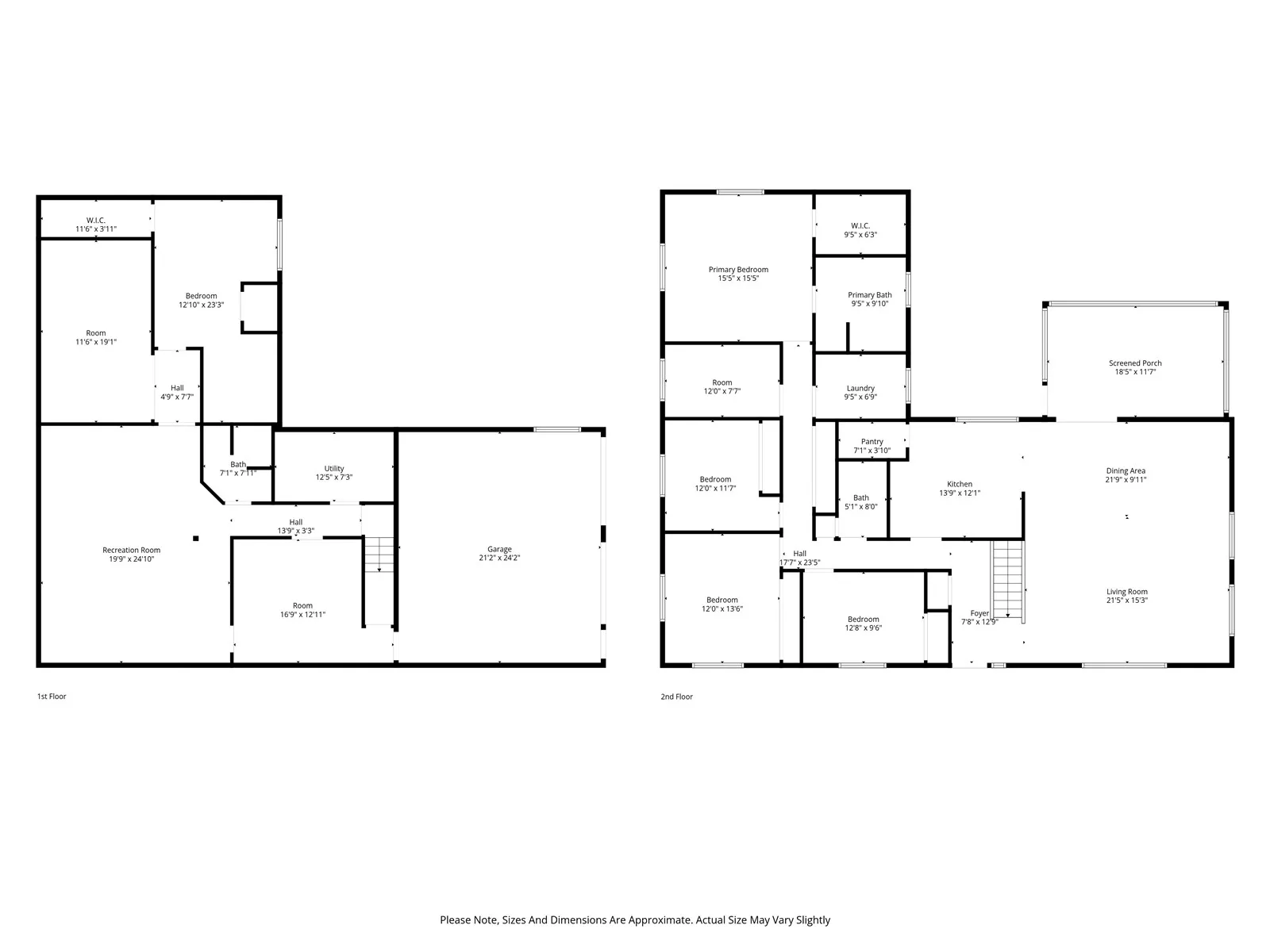 Layout of both levels