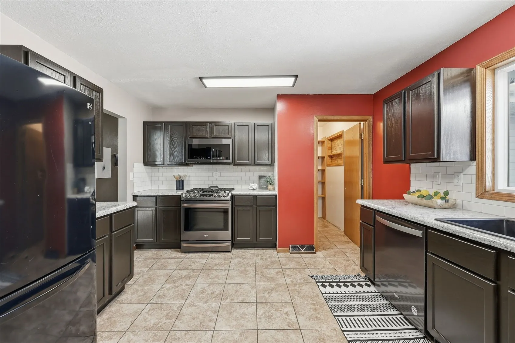 New kitchen with walk-in pantry and TWO refrigerators